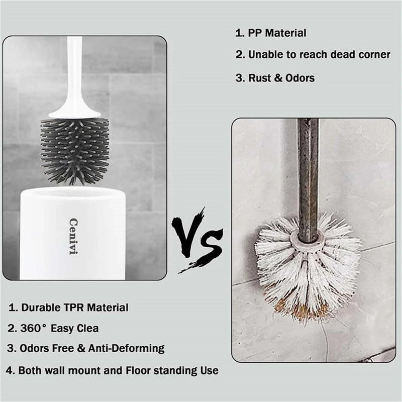 Hhomeenjoy Efficient Toilet Cleaning Brush Set for a Spotless Bathroom