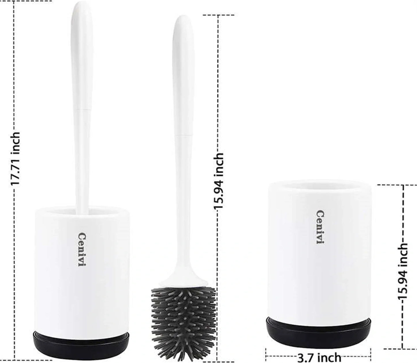 Efficient Toilet Cleaning Brush Set with Durable PVC and Silicone Construction for Spotless Bathroom Cleaning