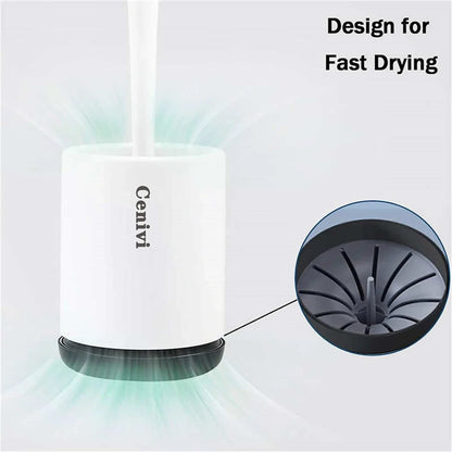 Efficient Toilet Cleaning Brush Set with Durable PVC and Silicone Construction for Spotless Bathroom Cleaning