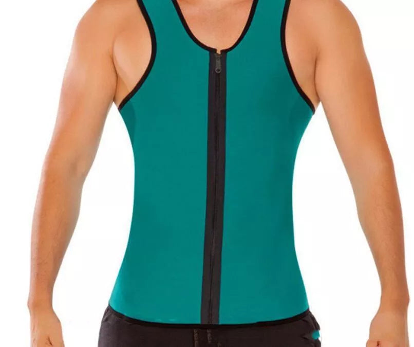 Men's Sports Vest Rubber Corset in multiple colors for body shaping and support