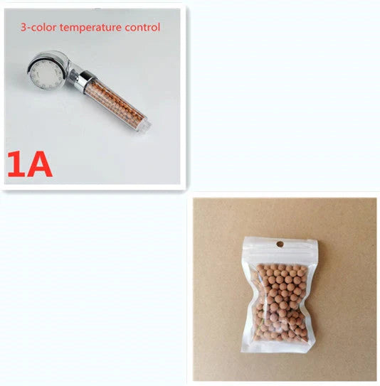 Color Changing LED Shower Head with temperature sensor and high-pressure filter