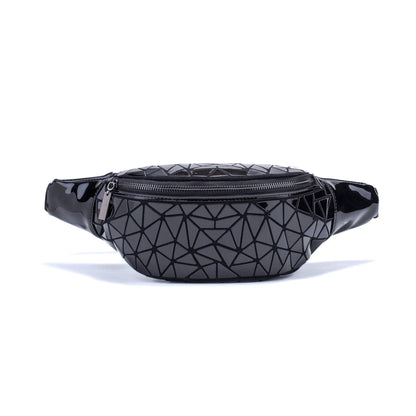 Stylish waist bags in various colors made of premium PU leather with a sleek geometric design, providing hands-free convenience and organization for modern women.