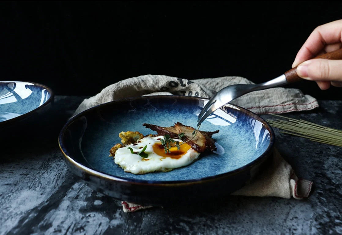 Ceramic Binaural Baking Pan in 9.5 and 11-inch sizes for even baking