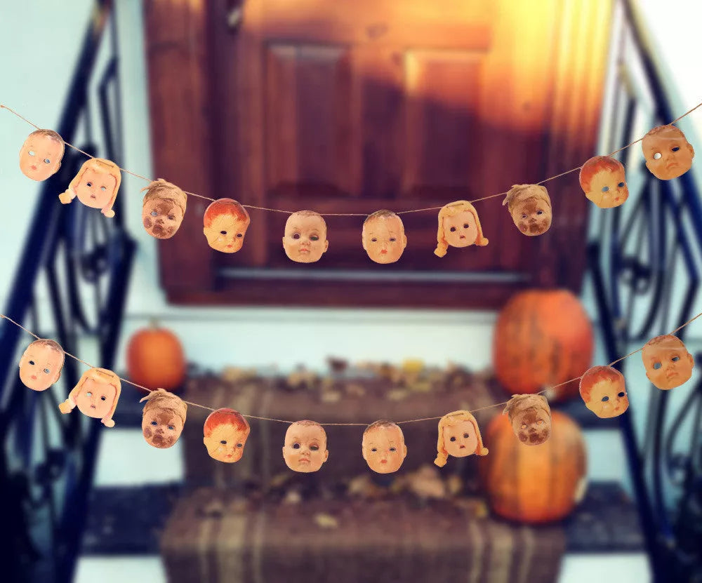 Halloween Horror Knife Flag Pulling Horror Curtain Bed Sheet with multiple horror-themed images