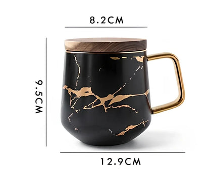 White ceramic coffee mug with double-wall construction showing cross-section insulation detail
