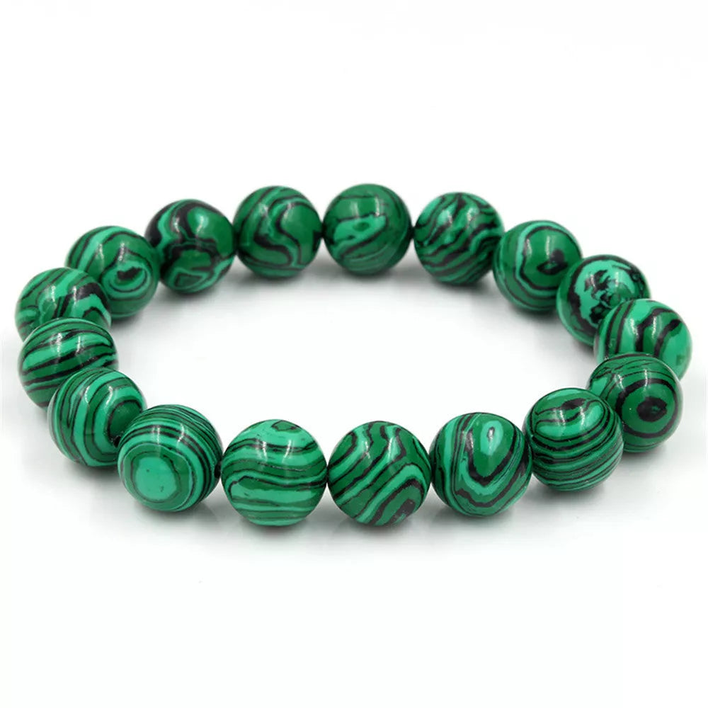 Hand-woven Tiger Eye Stone Bracelet in natural stone, sizes 8mm and 10mm