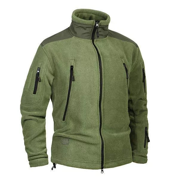 Thick Military Army Fleece Jacket in Black, Grey, or Army Green with windproof and thermal features