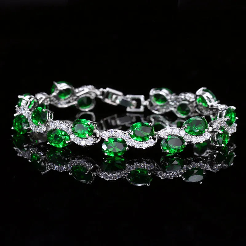Copper-plated 18K gold electroplated zircon bracelet with micro inlay craftsmanship