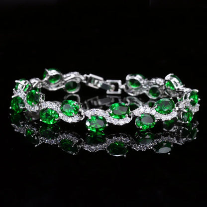 Copper-plated 18K gold electroplated zircon bracelet with micro inlay craftsmanship