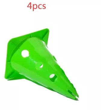 Bright orange football training cone with durable polyethylene construction, 30CM tall