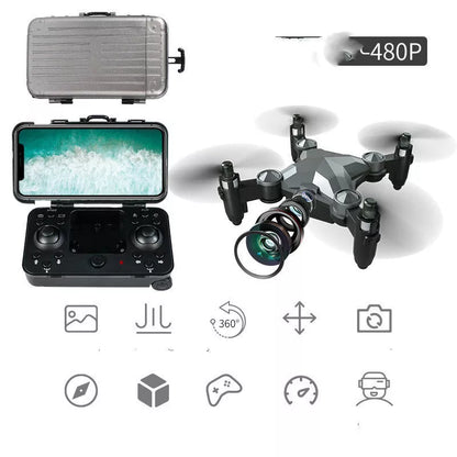 Foldable mini UAV drone with HD camera for aerial photography and mobile control