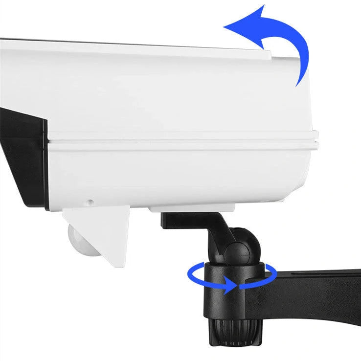 White solar simulation surveillance camera wall light with remote control for outdoor security