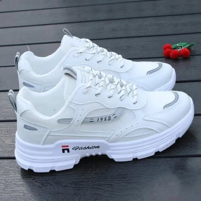 Women's breathable mesh board shoes in white, blue, or pink, high mouth and super high heel, sizes 35-40.
