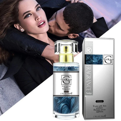 Pheromone perfume bottle with 18-25% concentration, showing P222 and P223 colour-coded variants for men and women