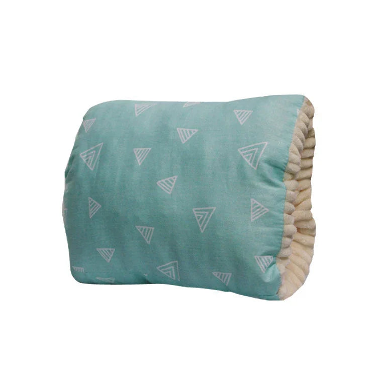 Adjustable cotton nursing pillow with various colorful designs, providing comfort and support for breastfeeding and bottle-feeding