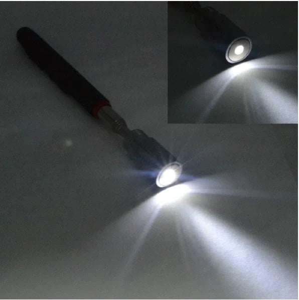 LED Magnetic Pick Up Tool with telescopic shaft and LED light for retrieving small metal objects