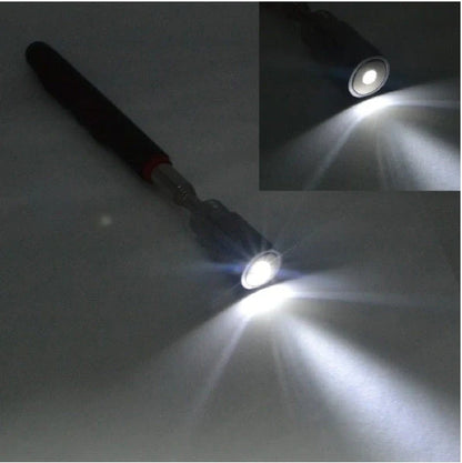 LED Magnetic Pick Up Tool with telescopic shaft and LED light for retrieving small metal objects