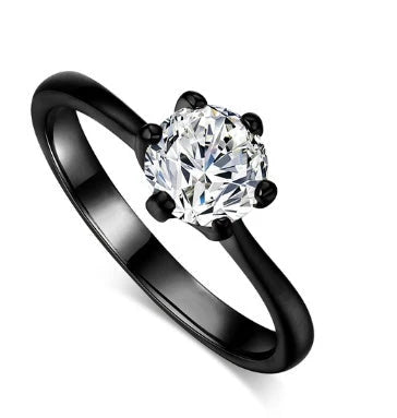 Exquisite rose gold and zircon cocktail ring with intricate geometric design and sparkling zircon gemstones