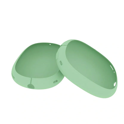 Silicone protective case for Apple AirPods Max headphones showing precise cutouts and reinforced corners