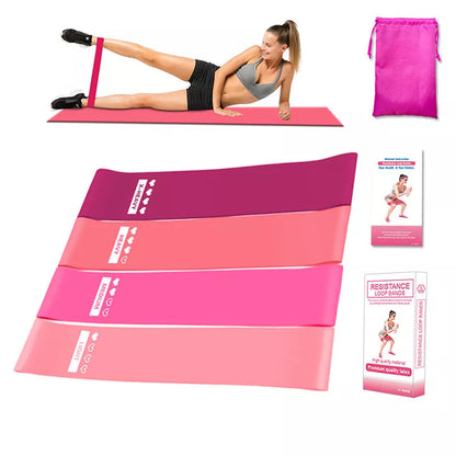 Fitness Rally Elastic Rope Resistance Band Set in multiple colors for full-body workouts