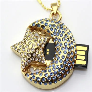 Jewelry Xingyue U Disk USB 2.0 flash drive with metal shell showing USB connector
