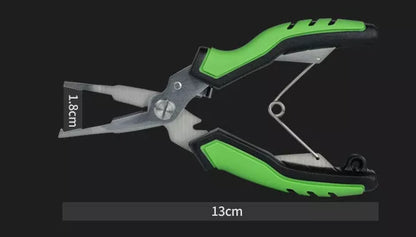 Aluminum alloy fishing gear in red, blue, and green colors