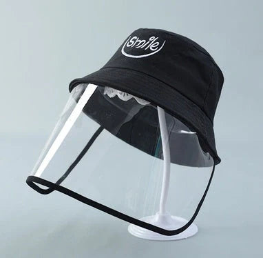 Kids Anti-spitting Protective Hat with transparent PVC shield for clear visibility and protection