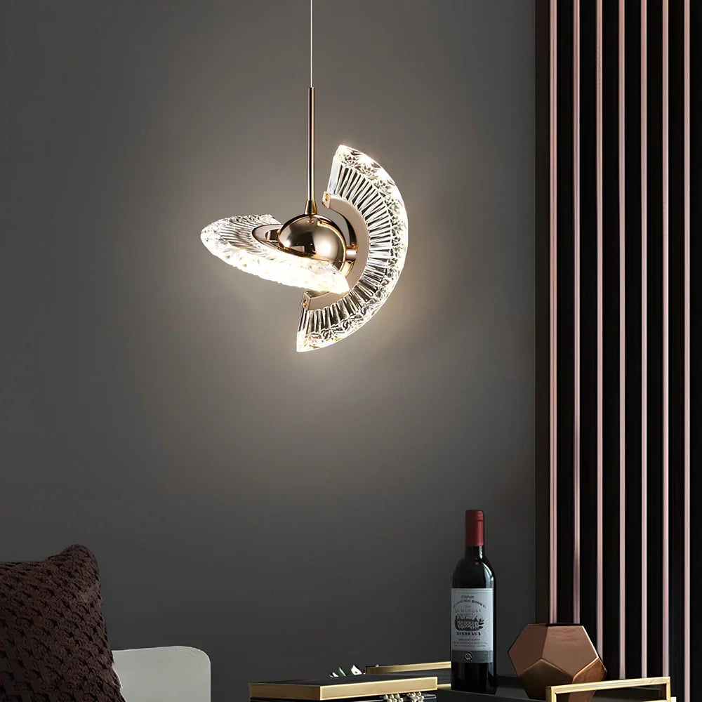 Zinc alloy UFO chandelier with adjustable 2m height and 150mm diameter