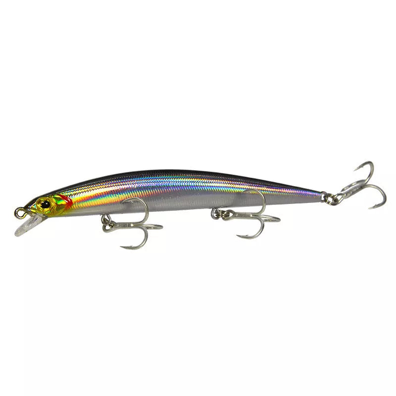 Bass fishing topwater lure with treble hook in various colors