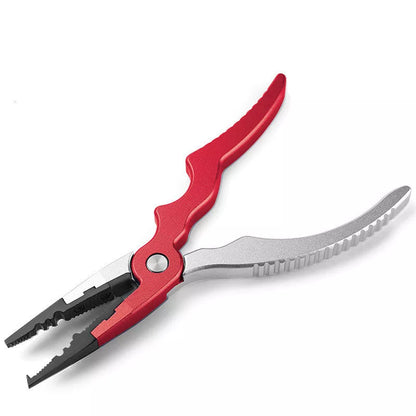 Aluminum alloy fishing gear in red, blue, and green colors