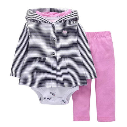 Infant cotton long sleeve hoodie with zipper closure in various colors