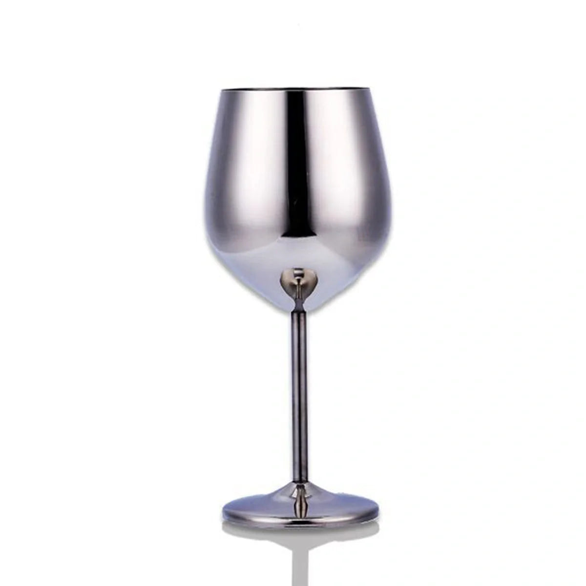 Durable stainless steel wine glasses with sleek, polished design and generous 520ml capacity for modern homes