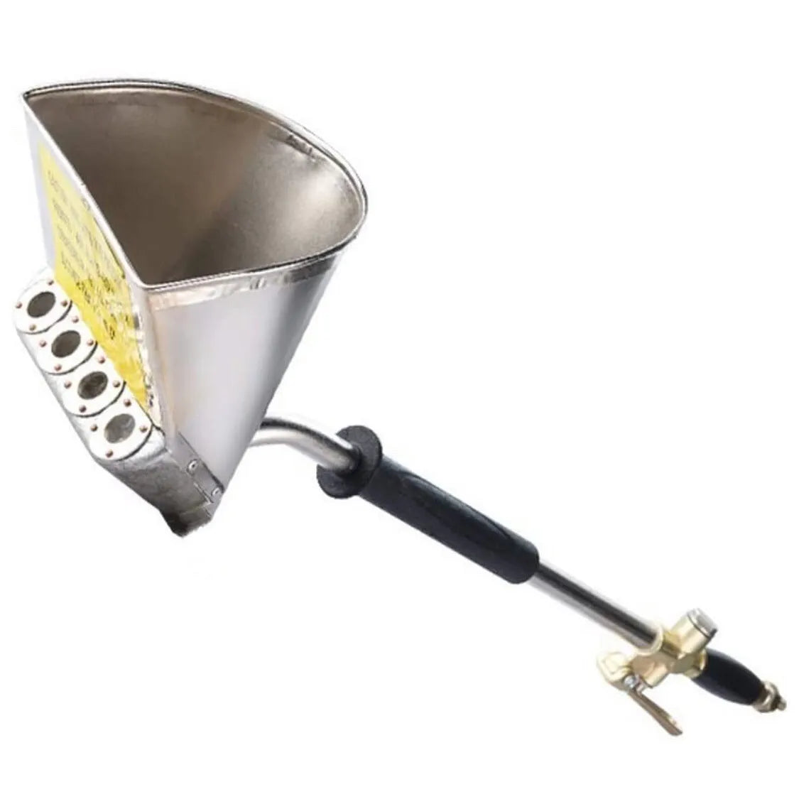 Automatic aluminium and stainless steel pneumatic spray gun for wall coatings with 12mm nozzle.