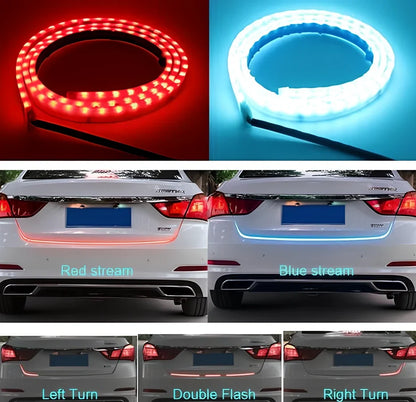 12V LED strip light for car decoration in blue and red colours, 90cm 120cm 150cm lengths