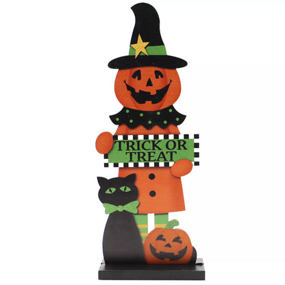 Halloween Pumpkin Man Witch Table Decoration in premium plywood with unique pavilions design