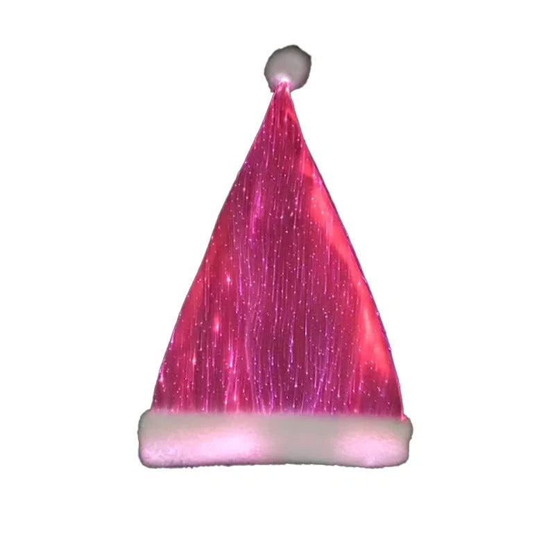 LED Glowing Colorful Christmas Hat with multi-colored lights for festive decoration