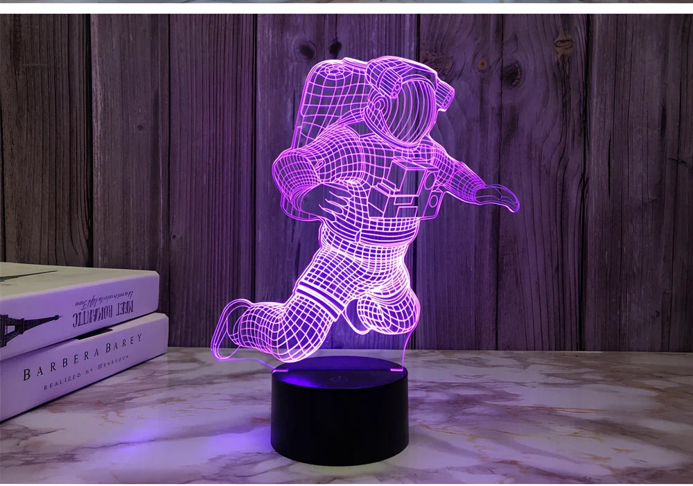 3D Astronaut small night light USB plug-in bedside model, 10cm tall LED glow at ≤36V