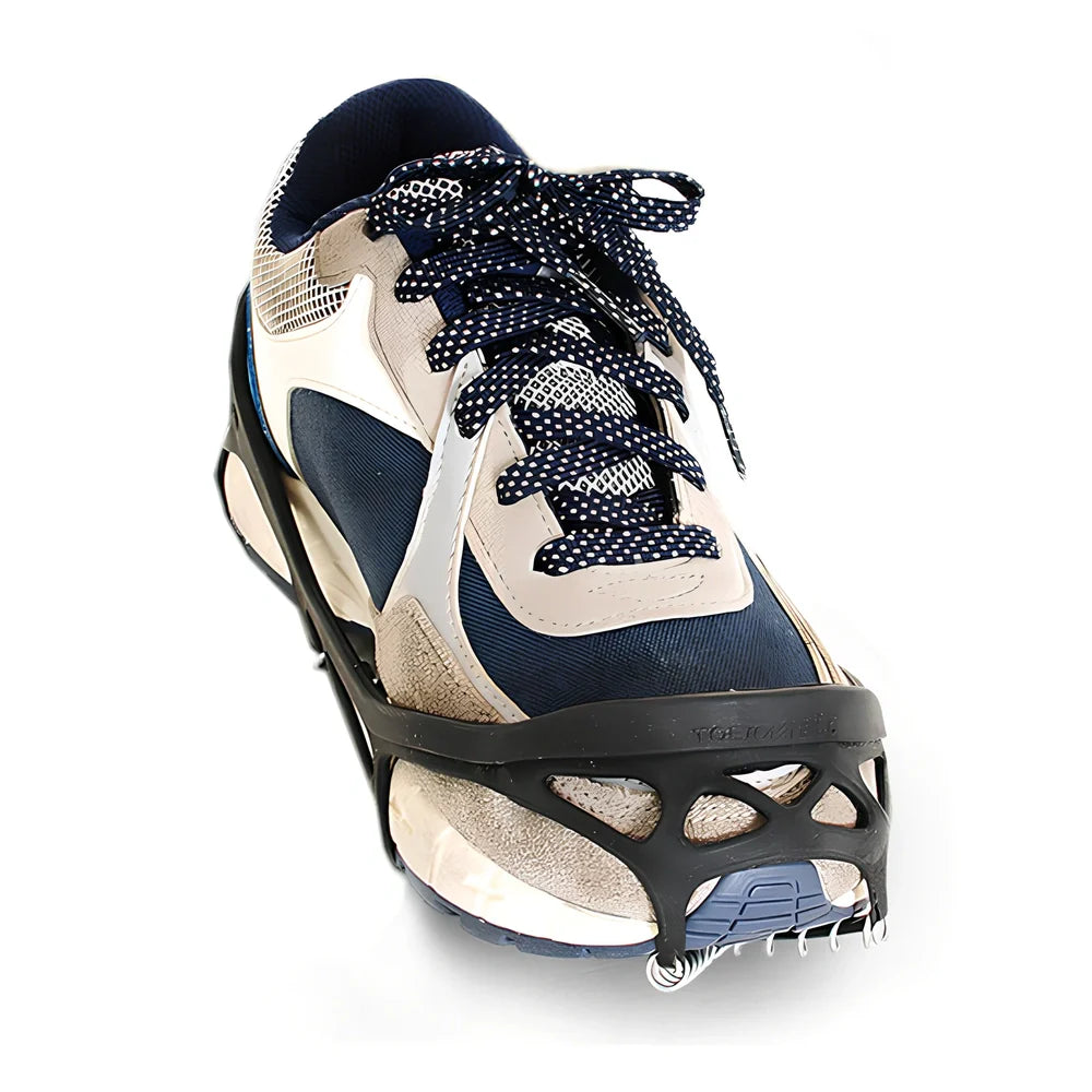 Ice snow gripper elastic shoe covers with 1.2mm steel coils for winter traction on packed snow