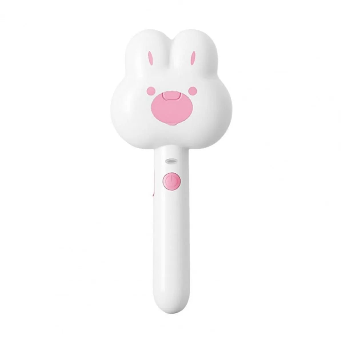 Rechargeable cat grooming comb with steam function in cartoon design, showing long handle and brush head