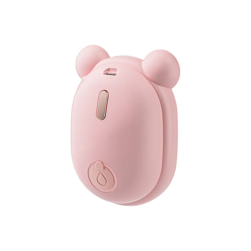 Pink and yellow rechargeable 3-in-1 pet grooming brush with spray function and removable silicone comb