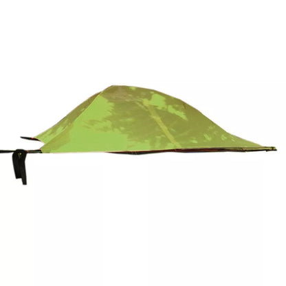 Off-ground tent with aluminum poles and Oxford cloth base for camping and hunting