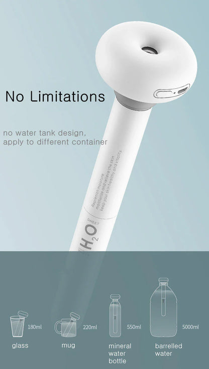 Portable USB humidifier and aroma diffuser device with mist and essential oil diffusion capability