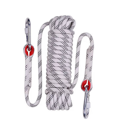10M outdoor climbing rope with high-strength silk core, available in multiple colors