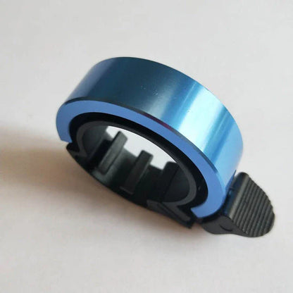 Sleek aluminum alloy bicycle bell with advanced sound alarm for safe cycling on mountain bikes and road bikes