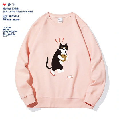 Stylish women's printed long sleeve hoodie in various colors