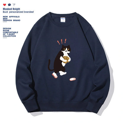 Stylish women's printed long sleeve hoodie in various colors