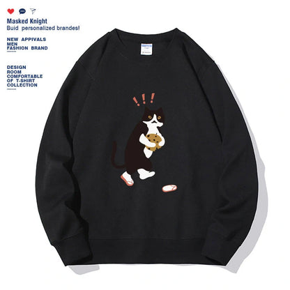 Stylish women's printed long sleeve hoodie in various colors