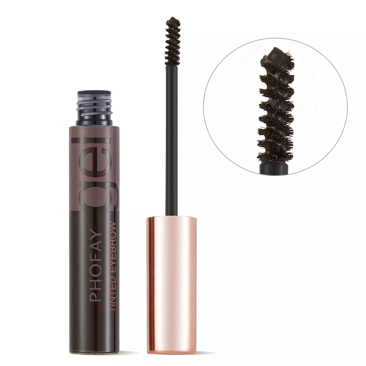PHOFAY Tinted Eyebrow Gel in tube with brush applicator for waterproof, long-lasting brow definition