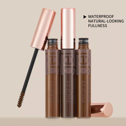 PHOFAY Tinted Eyebrow Gel in tube with brush applicator for waterproof, long-lasting brow definition