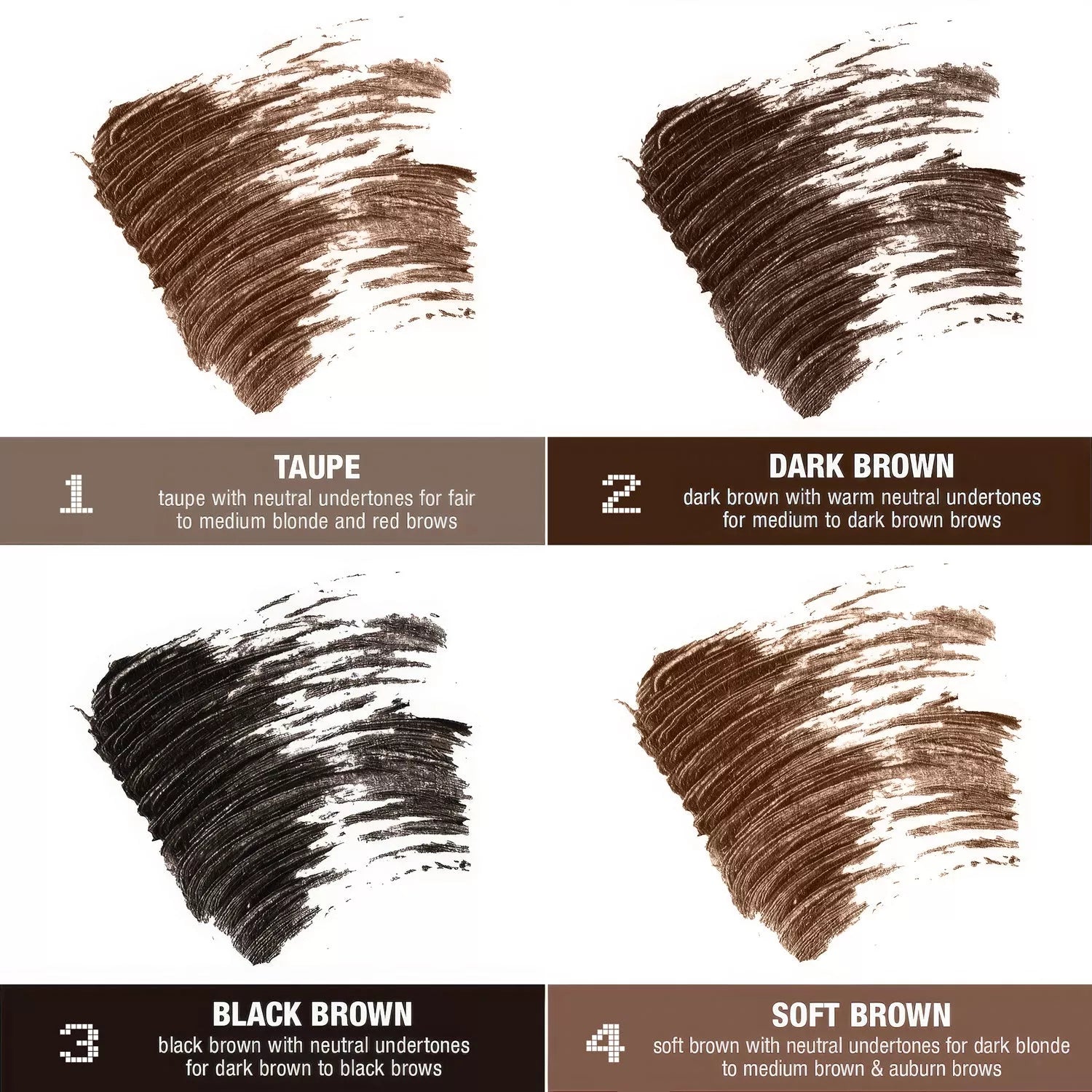 PHOFAY Tinted Eyebrow Gel in tube with brush applicator for waterproof, long-lasting brow definition